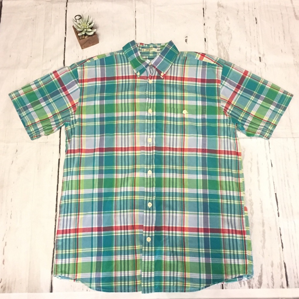 Mens Orvis Button Down Plaid casual shirt size M